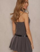 elsa.m by may Rochie Gri de vâscoză cu bumbac și curea decorativă Divelora