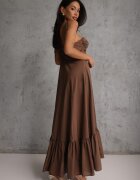 elsa.m by may Rochie Maro Cloș din Bumbac cu Bretele Legate Milistia