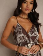 elsa.m by may Rochie Maro din Vâscoză cu Șnur și Model Brodat Liralette