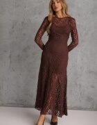 elsa.m by may Rochie Maro Elegantă din Dantelă cu Spatele Gol Lilafera
