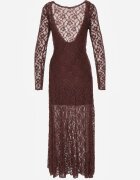elsa.m by may Rochie Maro Elegantă din Dantelă cu Spatele Gol Lilafera