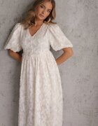 elsa.m by may Rochie midi din dantelă bej deschis din viscoză Olikis