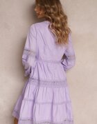 elsa.m by may Rochie Mini Mov Evazată cu Decolteu Decorativ cu Dantelă Eudovana