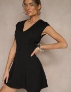 elsa.m by may Rochie Neagră Cambrată cu fustă cloș Elliara