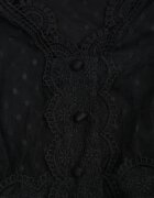 elsa.m by may Rochie Neagră Cloș Midi din Tulle cu Dantelă Rislaine
