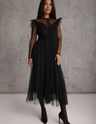 elsa.m by may Rochie Neagră cu Dantelă și Tul Welvia