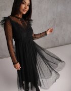 elsa.m by may Rochie Neagră cu Dantelă și Tul Welvia
