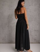 elsa.m by may Rochie Neagră cu Decolteu Halter și Butoane Decorative în Față Nesia