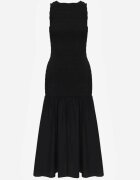 elsa.m by may Rochie Neagră Cu Talie Căzută Fără Mâneci Drapată Natinelle