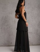 elsa.m by may Rochie Neagră de Seară Bandeau cu șal suplimentar Meridvia