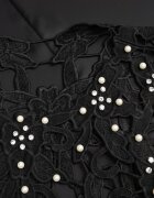 elsa.m by may Rochie neagră din bumbac și vâscoză Slip Dress cu bolero decorativ Sagossia