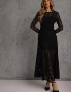 elsa.m by may Rochie Neagră Elegantă din Dantelă cu Spatele Gol Lilafera