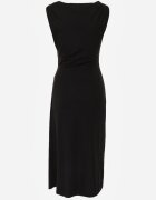 elsa.m by may Rochie Neagră Mulată Elegantă cu Aplicație în Talie Corope