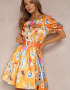 elsa.m by may Rochie Portocalie Satinată Aikythia