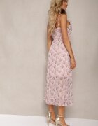 elsa.m by may Rochie Roz deschis cu bretele cu decolteu triunghiular și volane decorative Rieviana