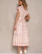 elsa.m by may Rochie Roză din In și Viscoză cu Croi Tip Cămașă cu Curea cu Cataramă Aluvanna