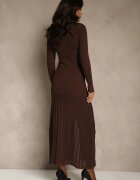 elsa.m by may Rochie tip pulover Maro din Viscoză Decorată cu Guler și Nasturi Deliavella