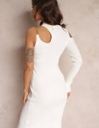 elsa.m by may Rochie Tricotată Albă cu Decupaje Emberleigh