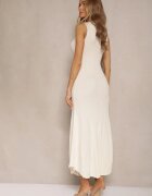 elsa.m by may Rochie tricotată Bej deschis din Viscoză Decorată cu nasturi Lunioris