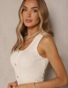 elsa.m by may Rochie tricotată Bej deschis din Viscoză Decorată cu nasturi Lunioris
