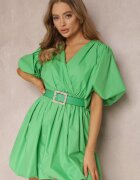 elsa.m by may Rochie Verde cu Curea Galale