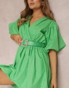 elsa.m by may Rochie Verde cu Curea Galale