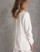 elsa.m by may Sacou elegant fără închidere cu mâneci încrețite Albuca Alb