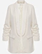 elsa.m by may Sacou elegant fără închidere cu mâneci încrețite Albuca Bej deschis