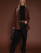 elsa.m by may Sacou Maro Croială Boxy cu Umeri Întăriți Rillie