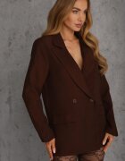 elsa.m by may Sacou Maro cu două rânduri de nasturi Croi oversize Clasora