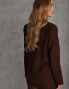 elsa.m by may Sacou Maro cu două rânduri de nasturi Croi oversize Clasora