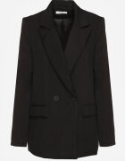 elsa.m by may Sacou Negru dublu-piept cu croială oversize Clasora