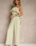 elsa.m by may Salopetă Asimetrică Verde Decorată cu Aplicație Metalică Tilfina