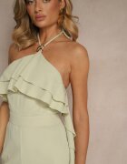 elsa.m by may Salopetă Asimetrică Verde Decorată cu Aplicație Metalică Tilfina