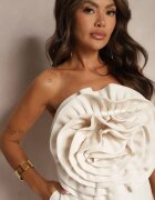 elsa.m by may Salopetă bej cu o floare mare aplicată fără mâneci Usemia