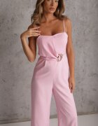 elsa.m by may Salopetă elegantă cu picior lung și curea cu cataramă elegantă Laliore Roz