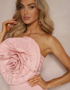 elsa.m by may Salopetă Roz cu Floare Mare Aplicată fără Mâneci Usemia