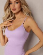 elsa.m by may Salopetă sport Violet mulată Bodycon din material elastic cu bretele subțiri Winifasa