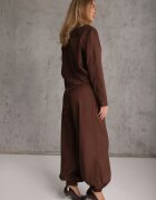elsa.m by may Set casual Pantaloni harem și geacă bomber cu guler tip tunică și capse Finkastra Maro