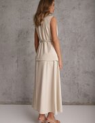 elsa.m by may Set elegant de costum Vestă cu curea și fustă trapez Sopha Bej deschis