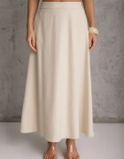 elsa.m by may Set elegant de costum Vestă cu curea și fustă trapez Sopha Bej deschis