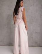 elsa.m by may Set elegant de vară din viscoză bluză din dantelă și pantaloni Amatice Roz