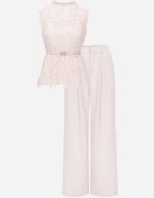 elsa.m by may Set elegant de vară din viscoză bluză din dantelă și pantaloni Amatice Roz