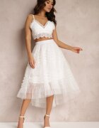 elsa.m by may Top Alb de Dantelă Plusia