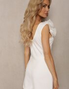 elsa.m by may Top Alb din Bumbac fără Mâneci Decorat cu Aplicație Uannesa