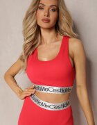 elsa.m by may Top sport sutien roșu elastic reiat cu bandă decorativă Waslema