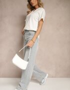 elsa.m by may Tricou Alb cu Spate mai Lung Decorat cu Broderie Ninilla