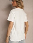 elsa.m by may Tricou Alb cu Spate mai Lung Decorat cu Broderie Ninilla