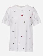 elsa.m by may Tricou Alb cu Zirconii în Diverse Culori Varcia