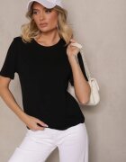 elsa.m by may Tricou Casual Negru din Viscoză Arisanda